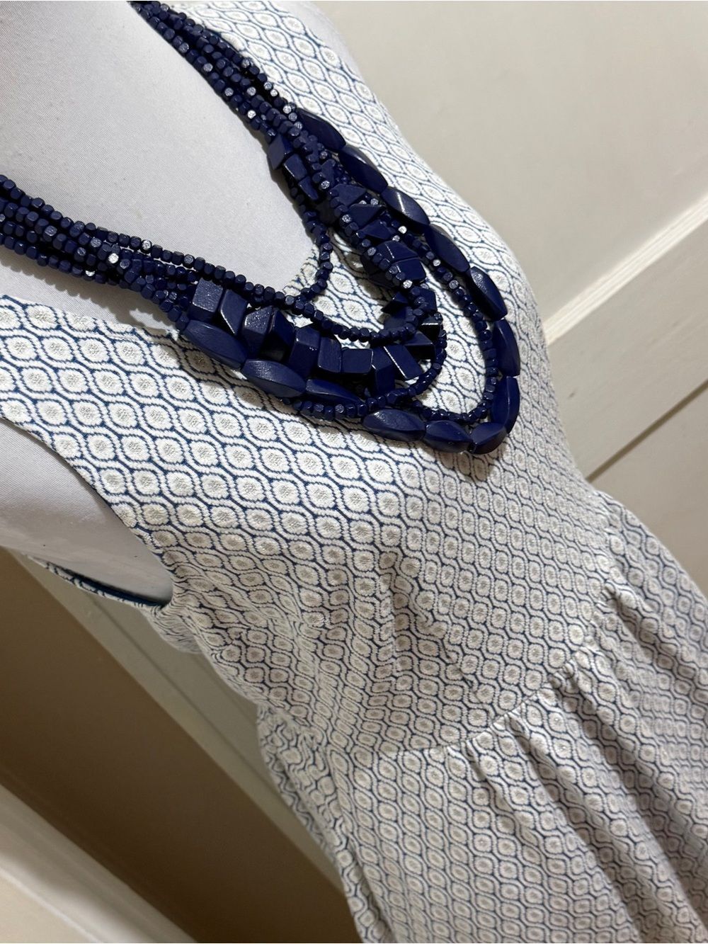 ModCloth Navy and Cream Knit Dress